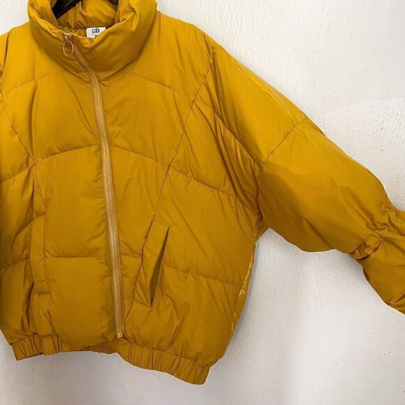 Cabi Puff Piece Style 4228 Acid Yellow Puffer Jacket Women’s XS Asymmetrical - Picture 6 of 16